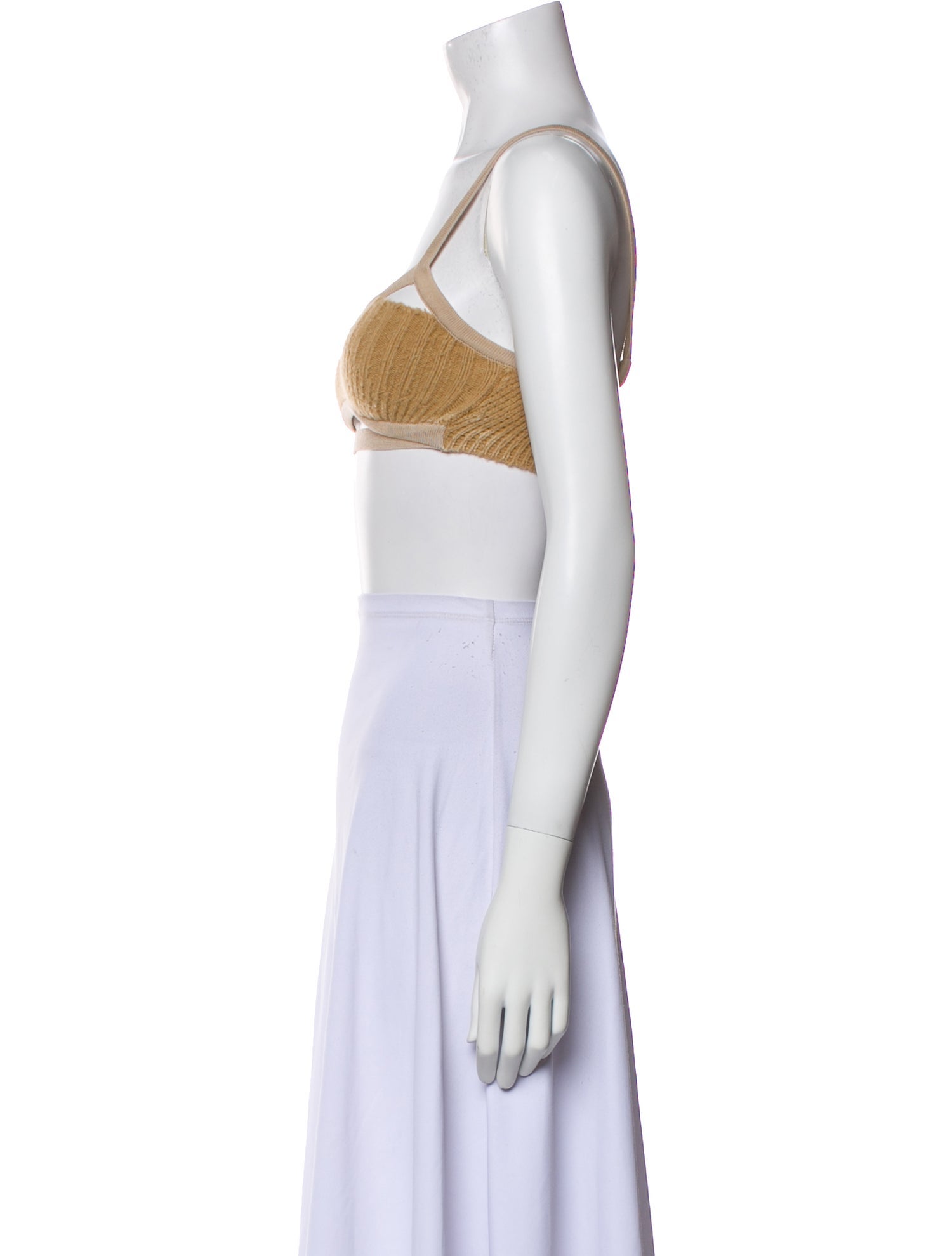 Jacquemus Square Neckline Sleeveless Crop Top